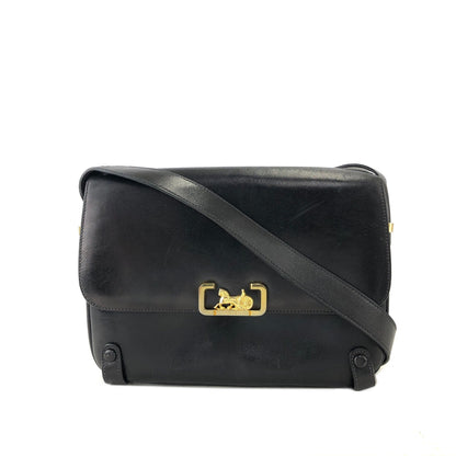 CELINE 馬車皮肩包 黑色 復古舊款 Celine aj7es6