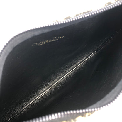 Christian Dior Trotter Jacquard Leather Shoulder bag Hobobag Navy Vintage 45xua4