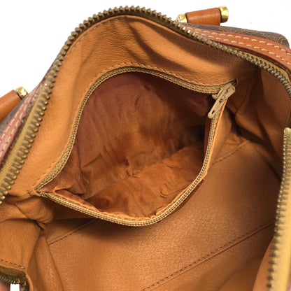 CELINE Macadam minibag miniBoston bag Shoulder bag Leather Brown Vintage Old Celine 2jh5mw