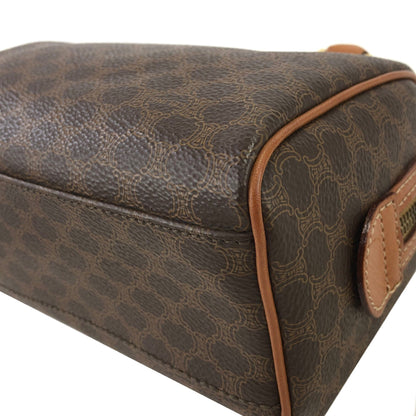 CELINE Macadam minibag miniBoston bag Shoulder bag Leather Brown Vintage Old Celine 2jh5mw