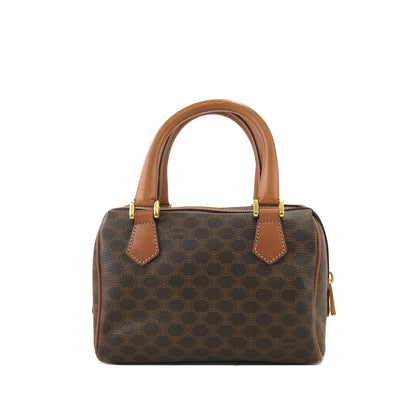 CELINE Macadam minibag miniBoston bag Shoulder bag Leather Brown Vintage Old Celine 2jh5mw