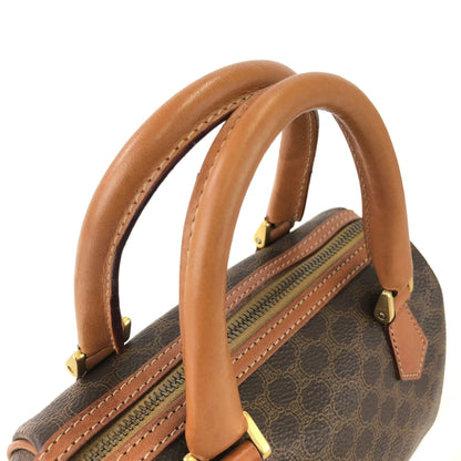 CELINE Macadam minibag miniBoston bag Shoulder bag Leather Brown Vintage Old Celine 2jh5mw