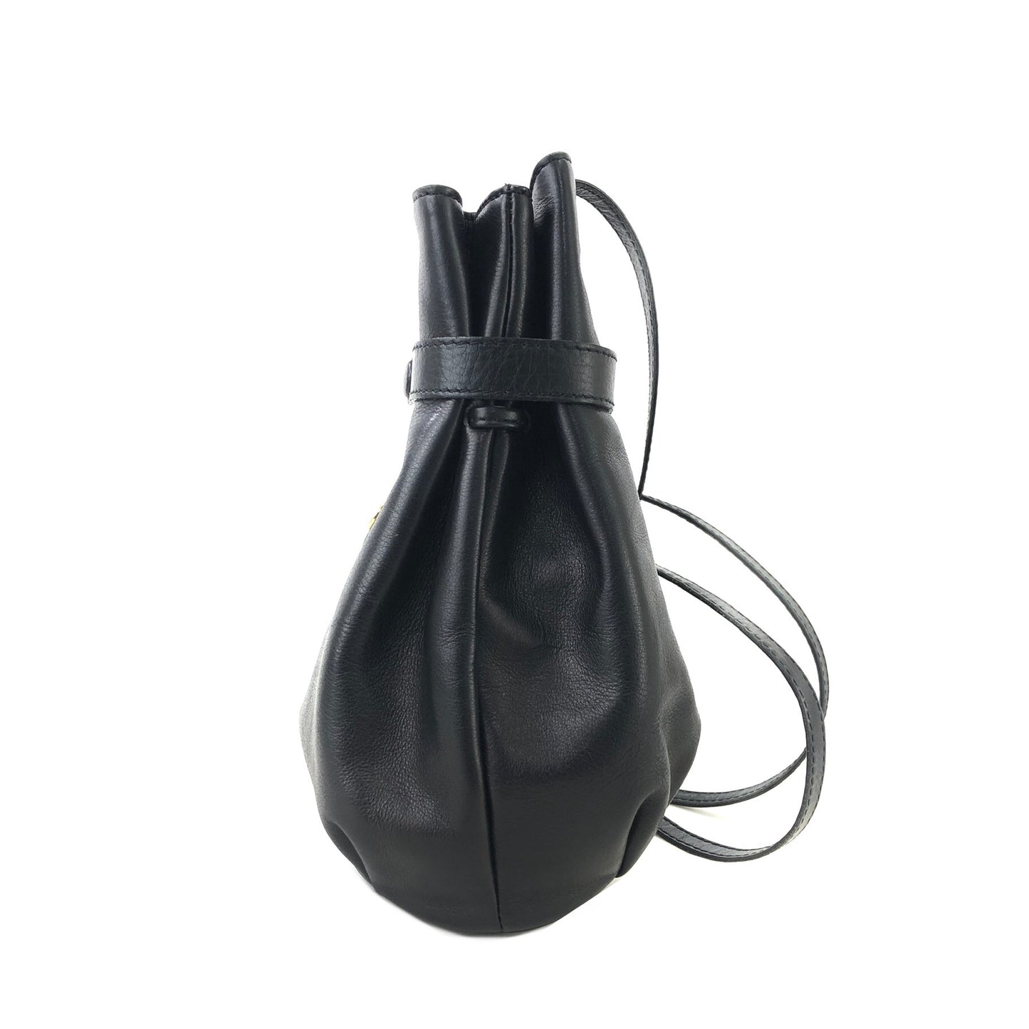 CELINE Triomphe Drawstring minibag Black Vintage Old Celine h8wxzi