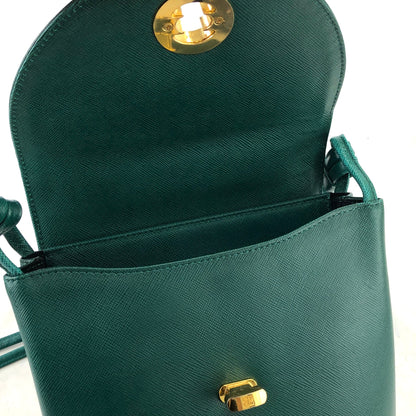 GIVENCHY Turn lock logo Leather Green rvmee6