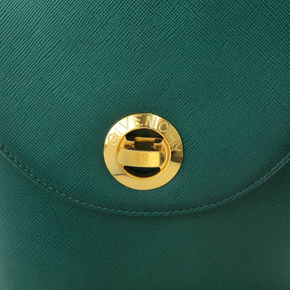 GIVENCHY Turn lock logo Leather Green rvmee6