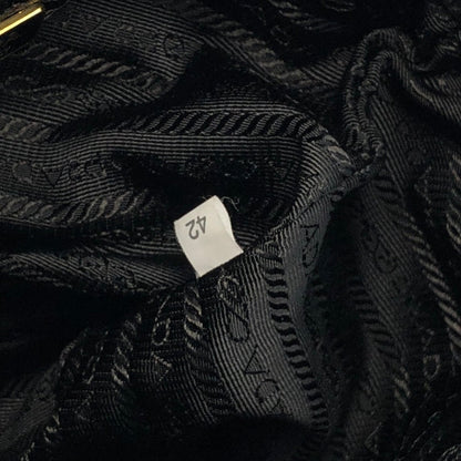 PRADA Logo Nylon Mini Bag Drawstring Handbag Black Vintage Old bbsywj