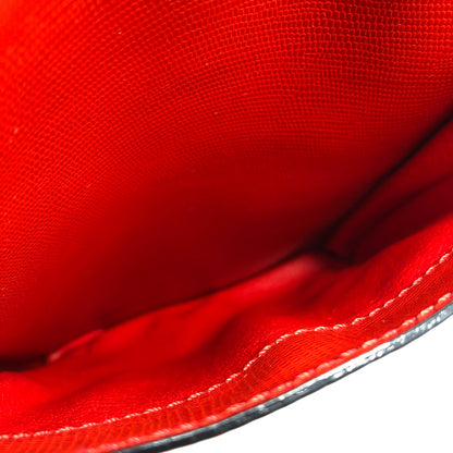 CELINE Rogo Motif embossed leather 2way double pocket shoulder bag Red Vintage Old Celine rvmknd