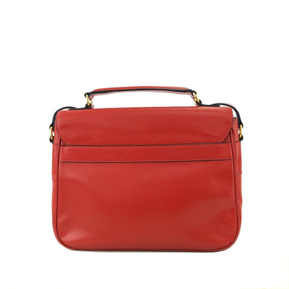 CELINE Rogo Motif embossed leather 2way double pocket shoulder bag Red Vintage Old Celine rvmknd