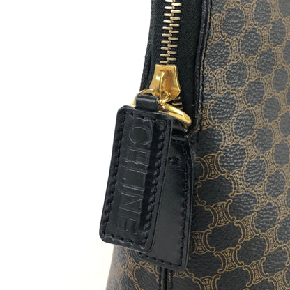 CELINE Macadam PVC Leather Bugatti Bolide 2way Shoulder Bag Black  Vintage Old Celine tv4zki