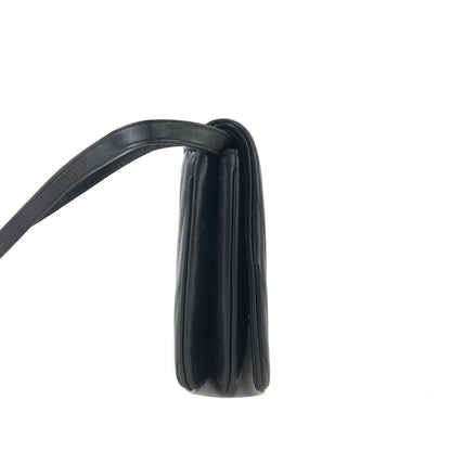 VALENTINO GARAVANI V logo Chevron Two-way Shoulder bag Clutch bag Black Vintage Old sems6s