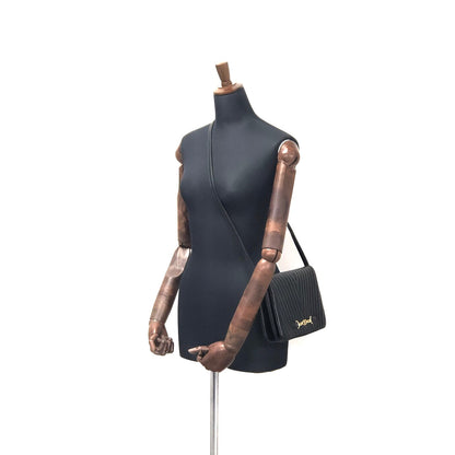 VALENTINO GARAVANI V logo Chevron Two-way Shoulder bag Clutch bag Black Vintage Old sems6s