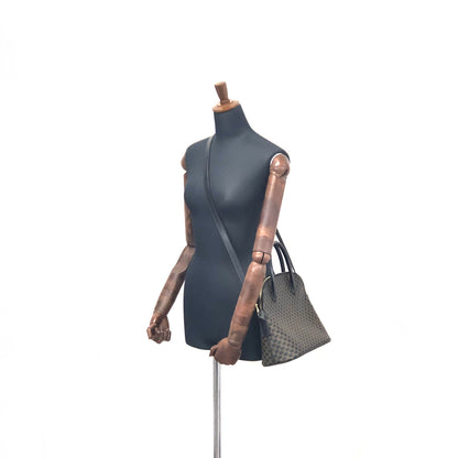 CELINE Macadam PVC Leather Bugatti Bolide 2way Shoulder Bag Black  Vintage Old Celine tv4zki