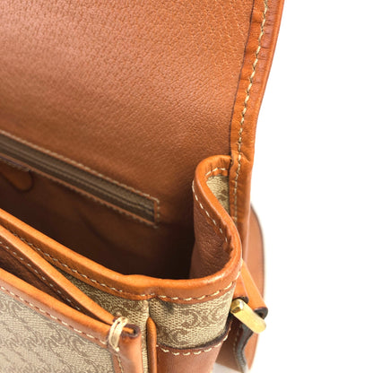 CELINE Macadam Blason Flap Crossbody Shoulder bag Beige Vintage Old CELINE gtvh4k
