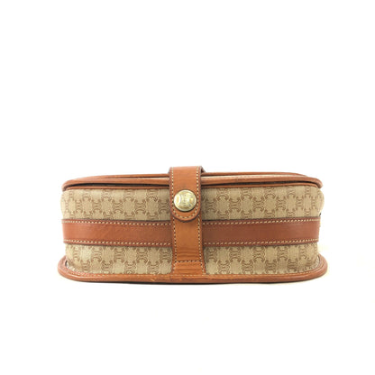 CELINE Macadam Blason Flap Crossbody Shoulder bag Beige Vintage Old CELINE gtvh4k
