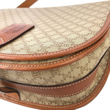 CELINE Macadam Blason Flap Crossbody Shoulder bag Beige Vintage Old CELINE gtvh4k