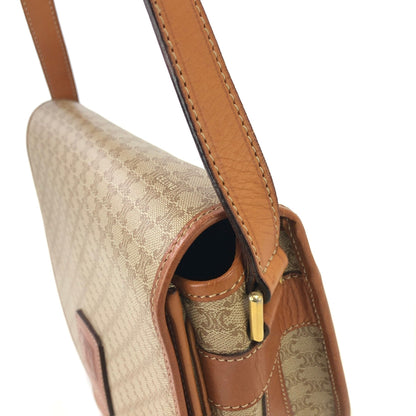 CELINE Macadam Blason Flap Crossbody Shoulder bag Beige Vintage Old CELINE gtvh4k