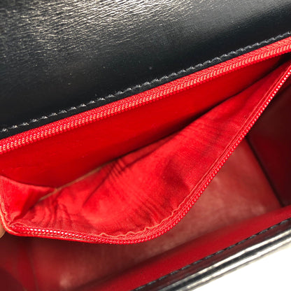 GUCCI Lady lock Top handle Leather Handbag Navy Old gucci Vintage ubd4ck