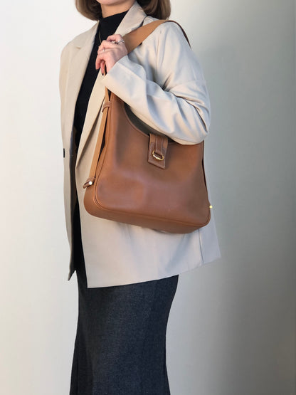 HERMES Shoulder bag Camel Vintage 7u7pah