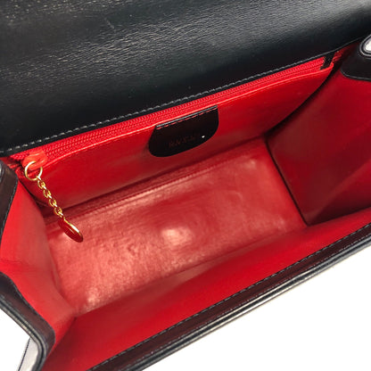 GUCCI Lady lock Top handle Leather Handbag Navy Old gucci Vintage ubd4ck