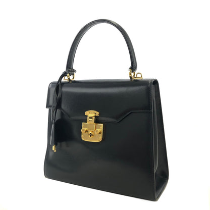 GUCCI Lady lock Top handle Leather Handbag Navy Old gucci Vintage ubd4ck