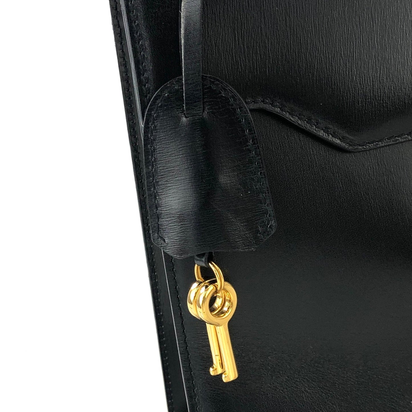 GUCCI Lady lock Top handle Leather Handbag Navy Old gucci Vintage ubd4ck