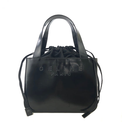 CELINE brand logo patent leather handbag Black Vintage Old Celine sb5xdm