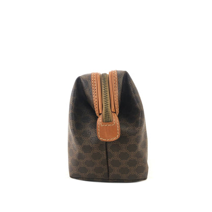 CELINE Macadam Blason logo Pouch Brown Vintage Old CELINE 47u2id