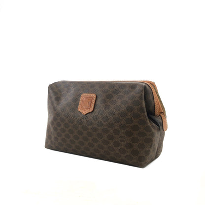 CELINE Macadam Blason logo Pouch Brown Vintage Old CELINE 47u2id