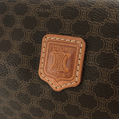 CELINE Macadam Blason logo Pouch Brown Vintage Old CELINE 47u2id