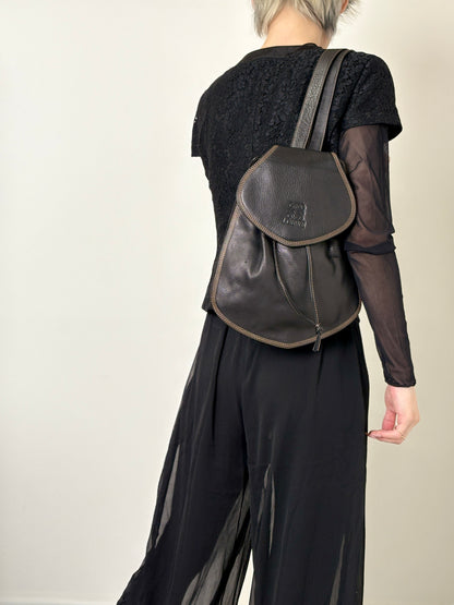 LOEWE Anagram Backpack Black Vintage 53w2pp