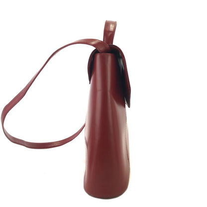 Yves Saint Laurent Octagon YSL Leather 2way shoulder bag Red Vintage Old 7timir