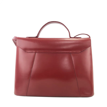 Yves Saint Laurent Octagon YSL Leather 2way shoulder bag Red Vintage Old 7timir