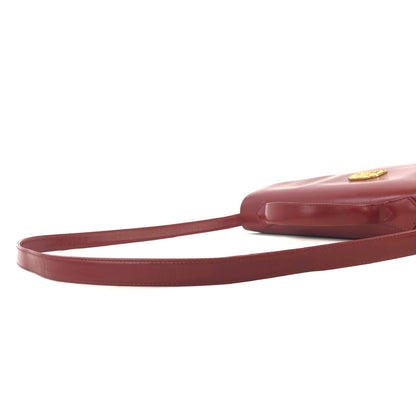 Yves Saint Laurent Octagon YSL Leather 2way shoulder bag Red Vintage Old 7timir