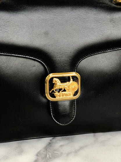 CELINE 馬車手提包 黑色 復古 舊款 CELINE metasx