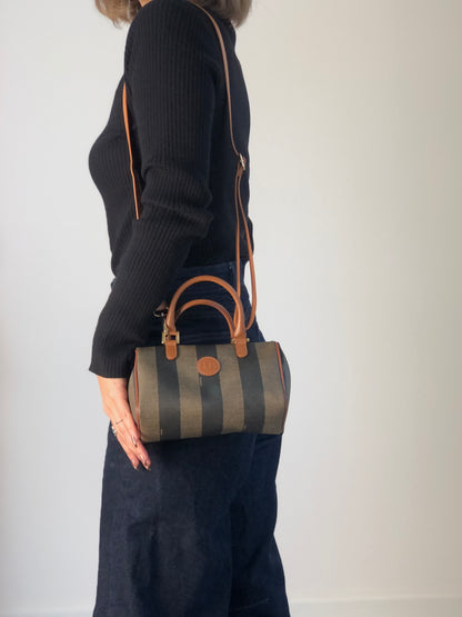 FENDI Pecan Two-way Small Boston bag Shoulder bag Brown Vintage bcu358