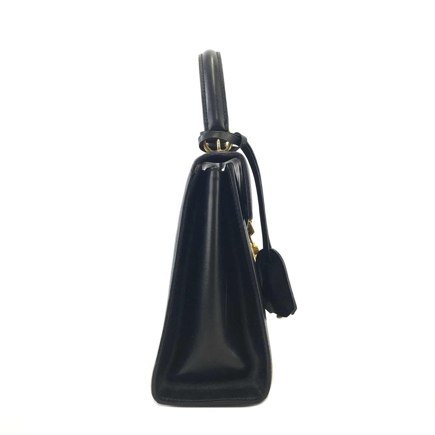 GUCCI Lady Lock Leather Kelly Handbag Shoulder bag Black Old gucci Vintage umxsn3