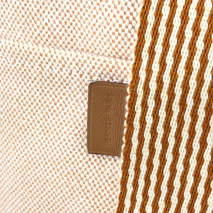 HERMES Fool toe MM 帆布手提包 米色 Vintage Old 5k5wy6