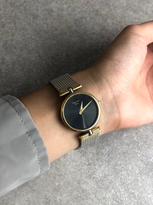 Christian Dior Quartz Watch Silver×Gold Vintage m8wvnb