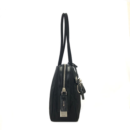 PRADA Triangle Logo Nylon Mini Boston Front Pocket Shoulder Bag Black Vintage Old hgxatd