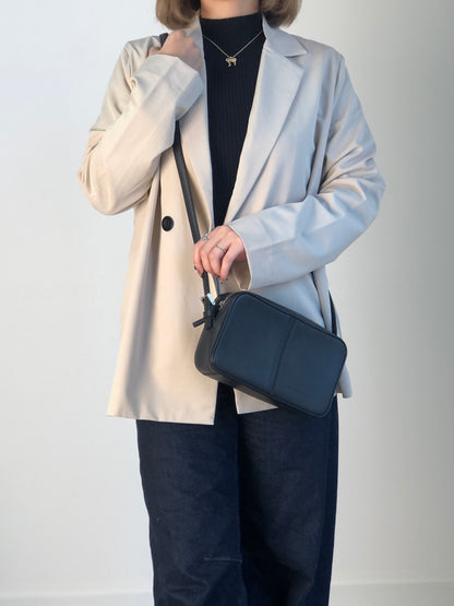 BURBERRY Logo Shoulder bag Black Vintage a7p8nh