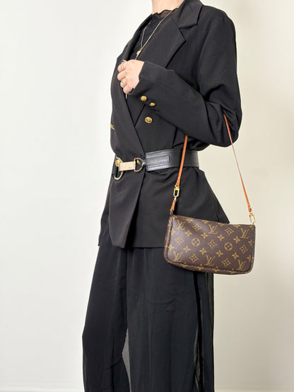 LOUIS VUITTON Monogram Shoulder bag Brown M51980 Vintage z7gkhx