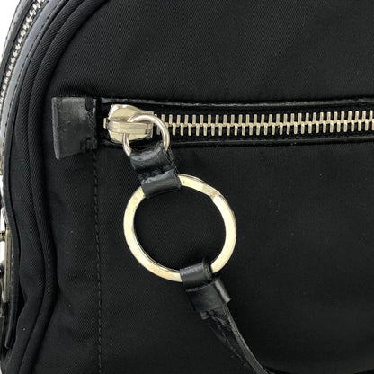 PRADA Triangle Logo Nylon Mini Boston Front Pocket Shoulder Bag Black Vintage Old hgxatd