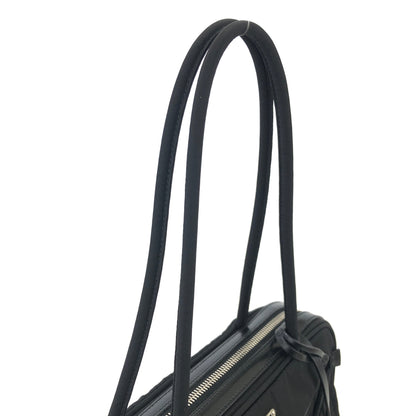 PRADA Triangle Logo Nylon Mini Boston Front Pocket Shoulder Bag Black Vintage Old hgxatd