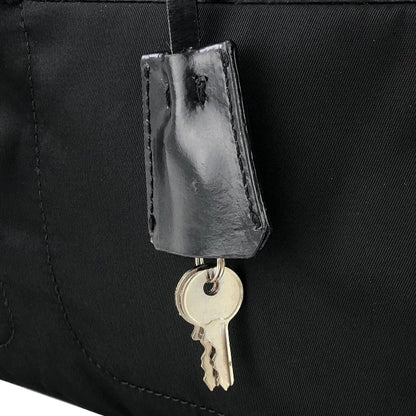 PRADA Triangle Logo Nylon Mini Boston Front Pocket Shoulder Bag Black Vintage Old hgxatd