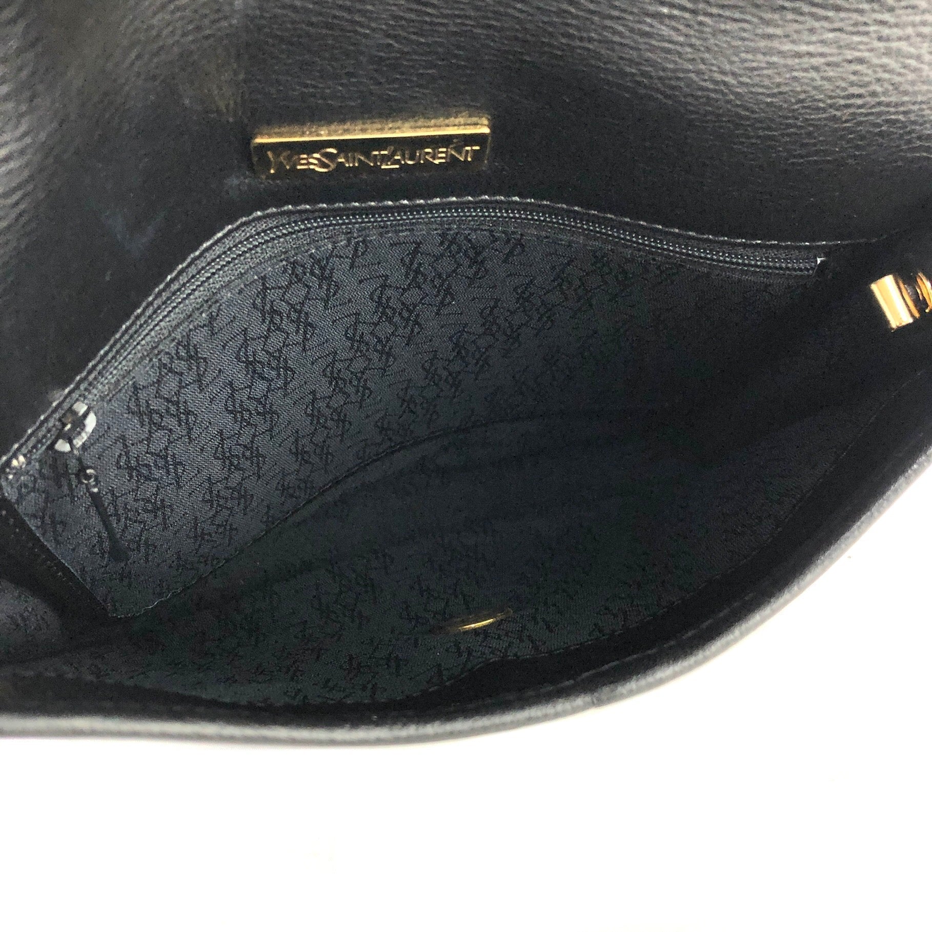 Yves Saint Laurent YSL Triangle logo Shoulder bag Black