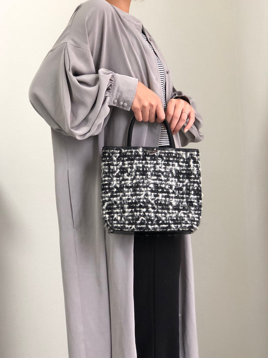 Christian Dior Logo Handbag Black White Vintage ny7jtf