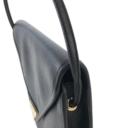 Yves Saint Laurent YSL Triangle logo Shoulder bag Black Vintage Old kirbab