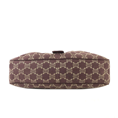 CELINE Paris Macadam Front Buckle Boston bag Purple Vintage Old CELINE r3uwfa