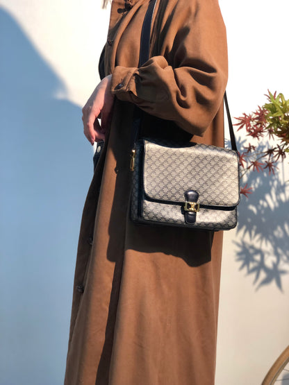 CELINE Macadam Triomphe Blason 單肩包 海軍藍 復古老款 celine nabwvx