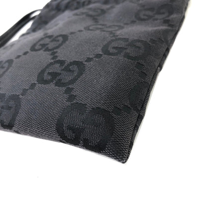 GUCCI Jumbo GG Canvas Small Handbag Pouch Black Vintage Old Gucci cwkemy